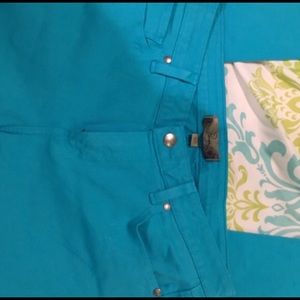 Paige electric blue skinny jeans